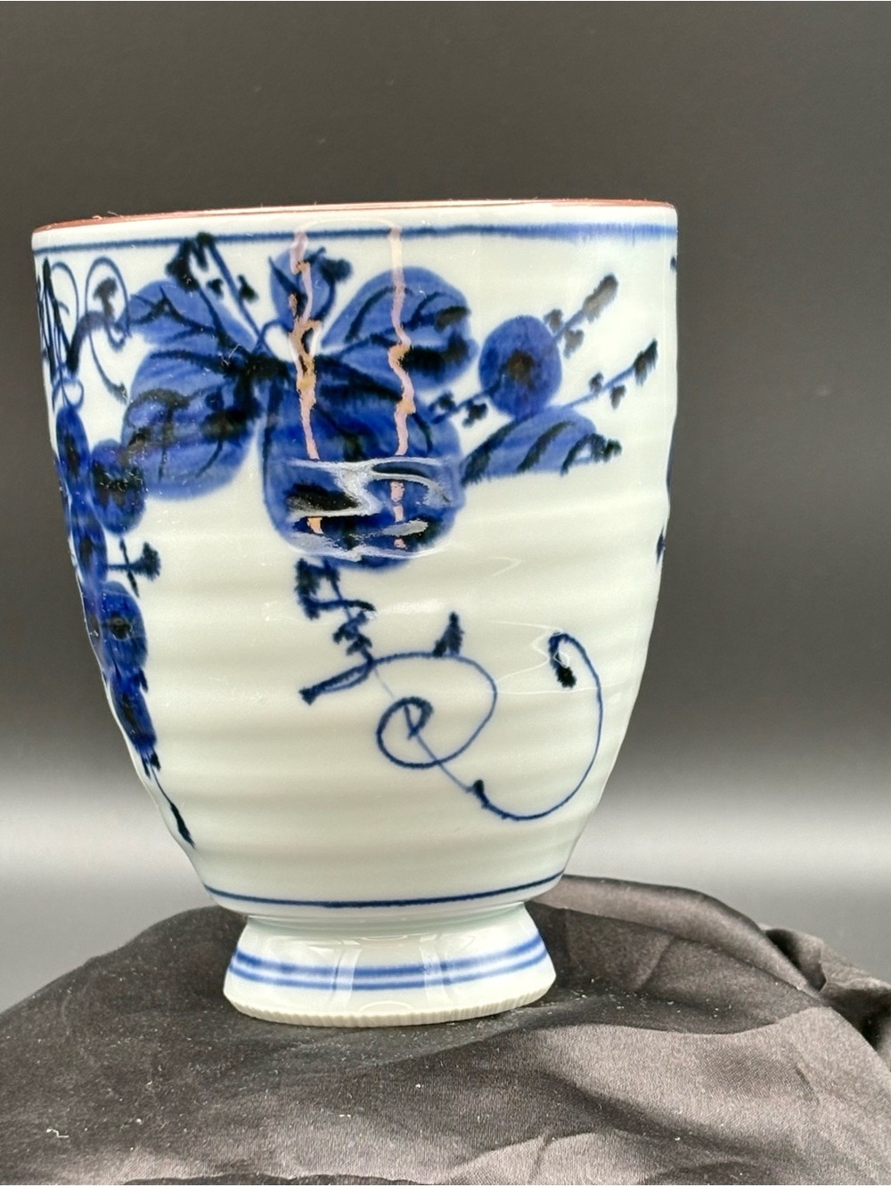 Blue and White Floral Ceramic Vase - Classic Ceramic
